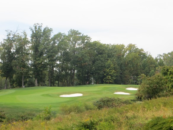 #14 is 212 yards and a club and half uphill with a three tier green to boot.