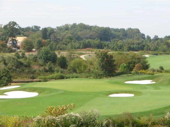 The postcard 16th has alternate tees to change the challenge but not the pleasure of the view.