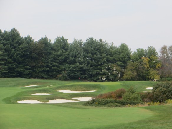 The short par 4 7th tempts the bomber but the Jack-O-Lantern bunkering will spook them.