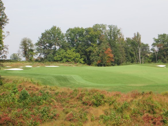 October fall colors are already adding flavor to the driving area on #9.