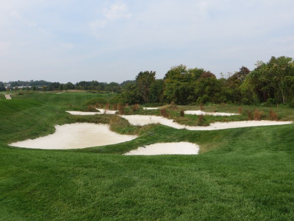Just one nest of sand madness you must avoid in front of #5 green.