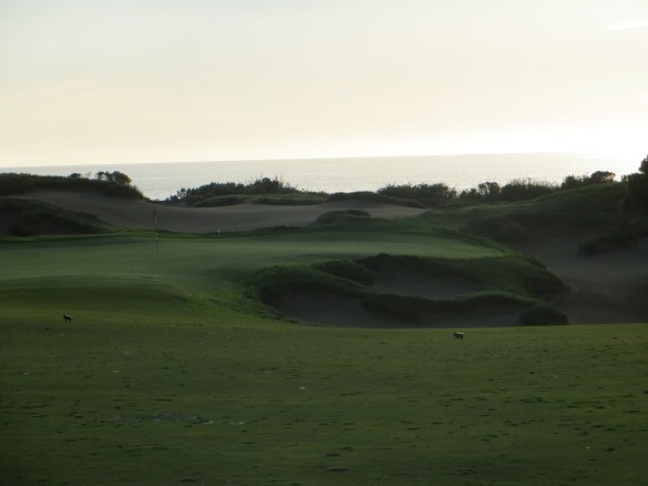 Sand is the major concern on the 11th-first of the seaside holes.