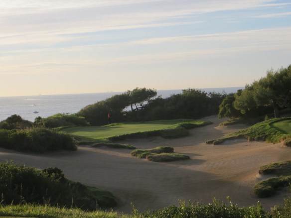 The small back left green on #13 is an elusive target into a prevailing wind.