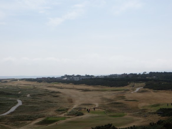 The natural terraced routing flows below the gorse laden dune wall.