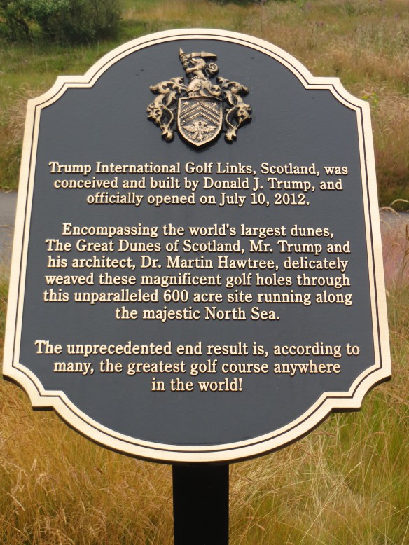 Trump Dedication Plaque