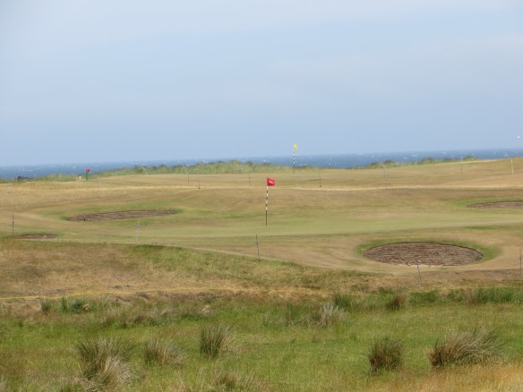 The electric fencing is a hurdle into every green complex.