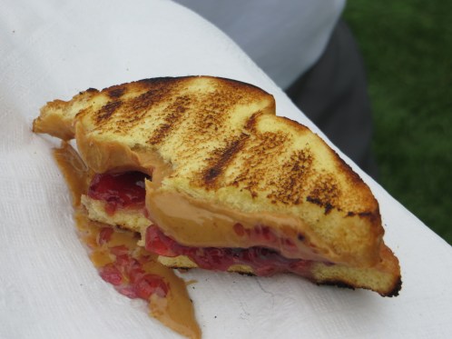 Charcoal grilled Peanut Butter and Jelly Sandwich at Kinloch....awesome