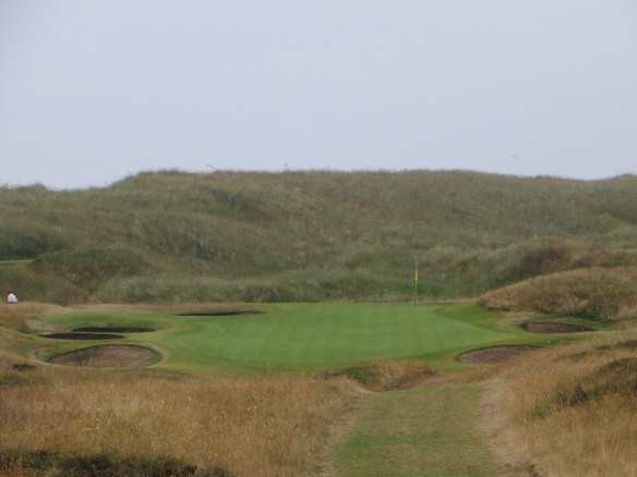 Sea is over the dune behind the Par 3 8th-just a postcard moment