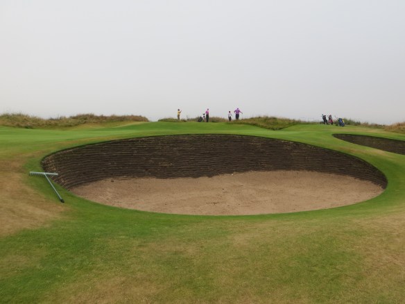 Covering the Wailing Wall from the green side bunker on #15 is intimidating 