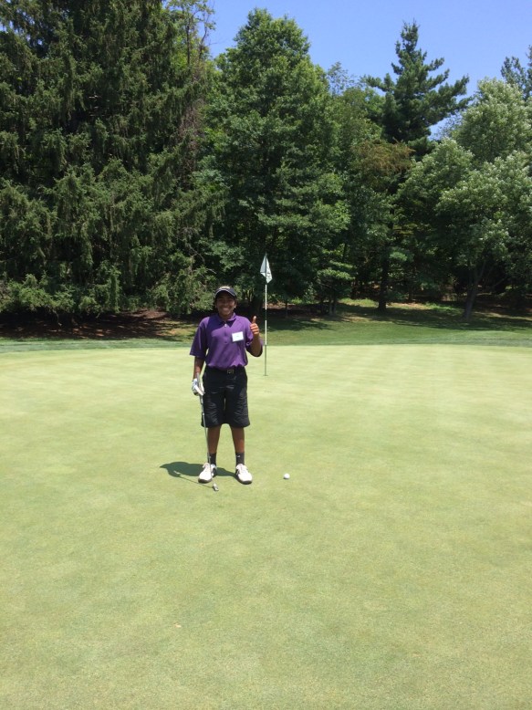 Noah knocks it close on 13