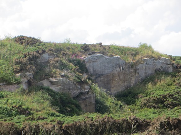 The ominous quarry wall makes it's presence known throughout your walk today
