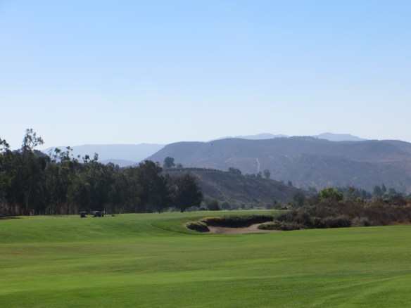 The view from the 1st tee seems confined but there is plenty of wiggle room beyond