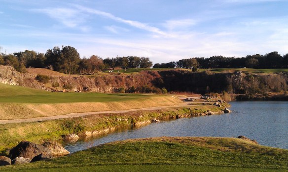 Looking back from the 15th green you can appreciate the depth of this depression