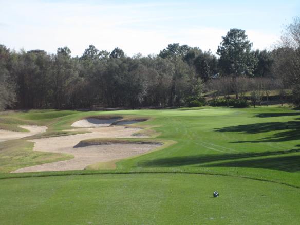 The Redan-esque 8th hole gives you a feel of the tactical detail on the front nine