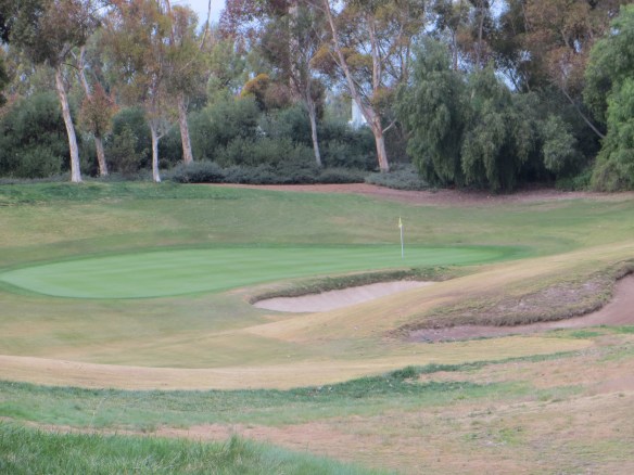 The Great Depression #11 requires calculation of elevation change and shot shaping