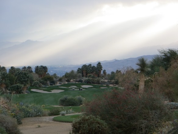 There is an eerie feeling looking off the last tee.