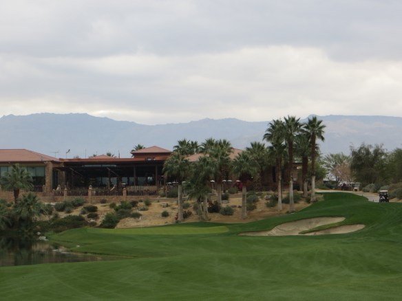 Playing into the 9th and 18th the stature of the clubhouse is revealed.