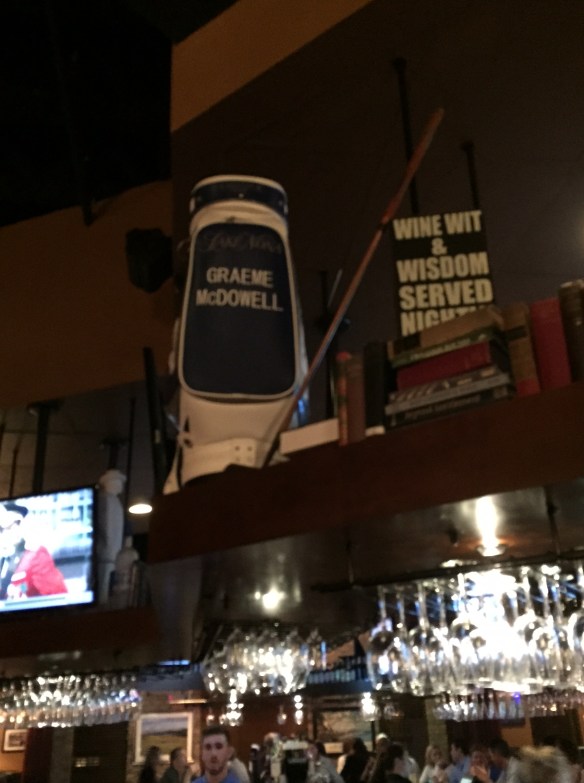 The Graeme McDowell influence hovers above the bar.