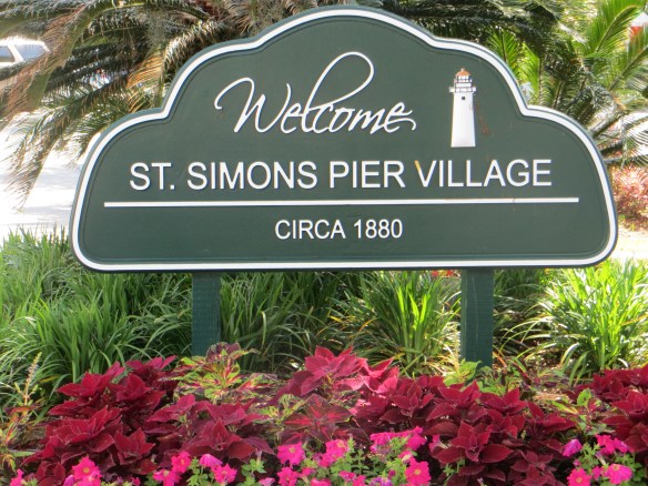 St Simons Pier Villiage Sign 2
