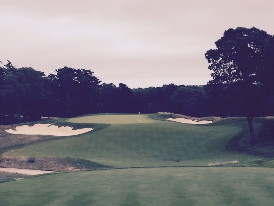 Just a little pitch down the hill into a dicey 16th green