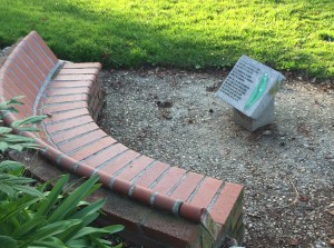 The meditation bench..chill while waiting for the fairway to clear on 18.